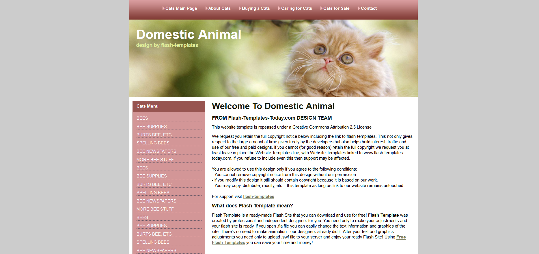 Шаблон сайта Животные №257