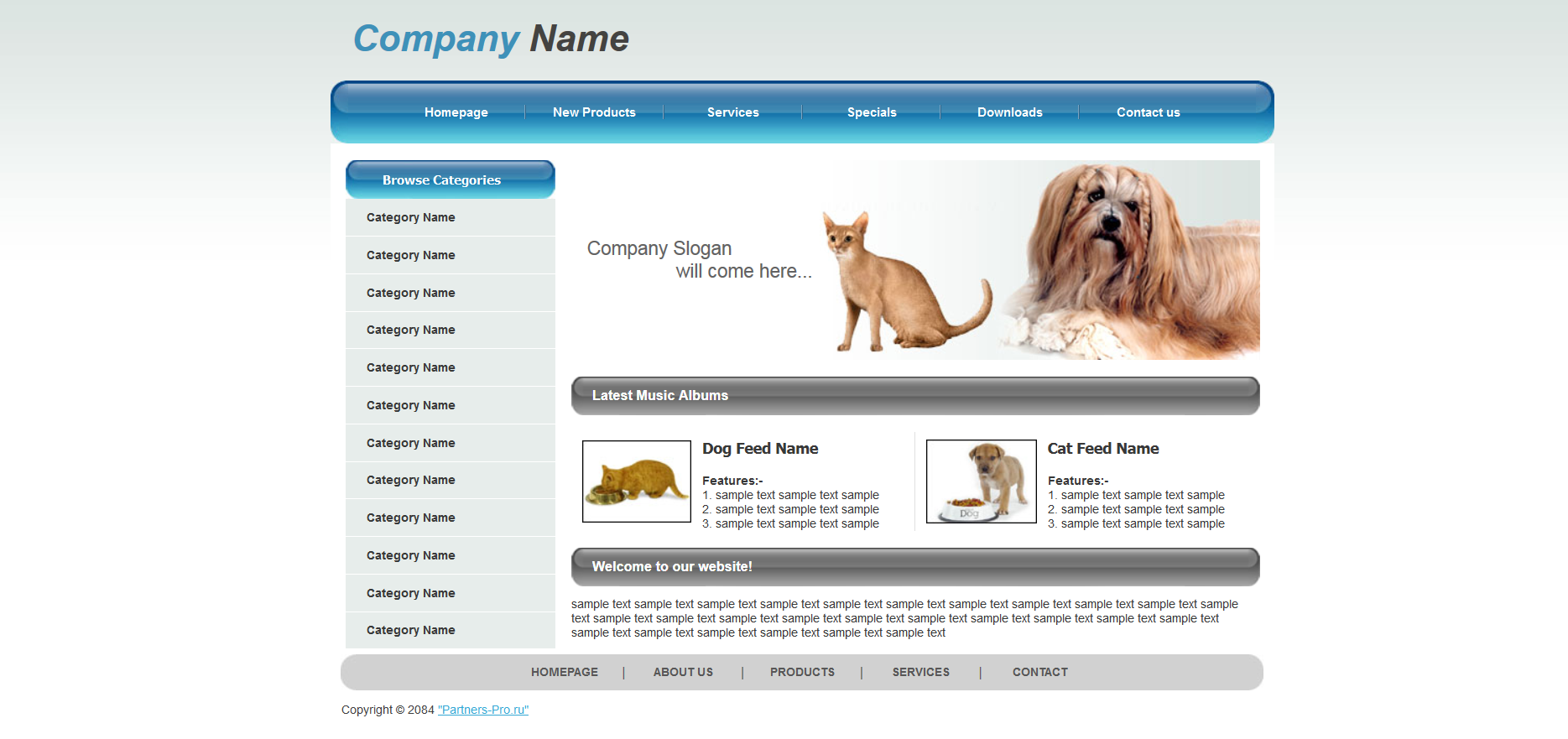 Шаблон сайта Животные №360