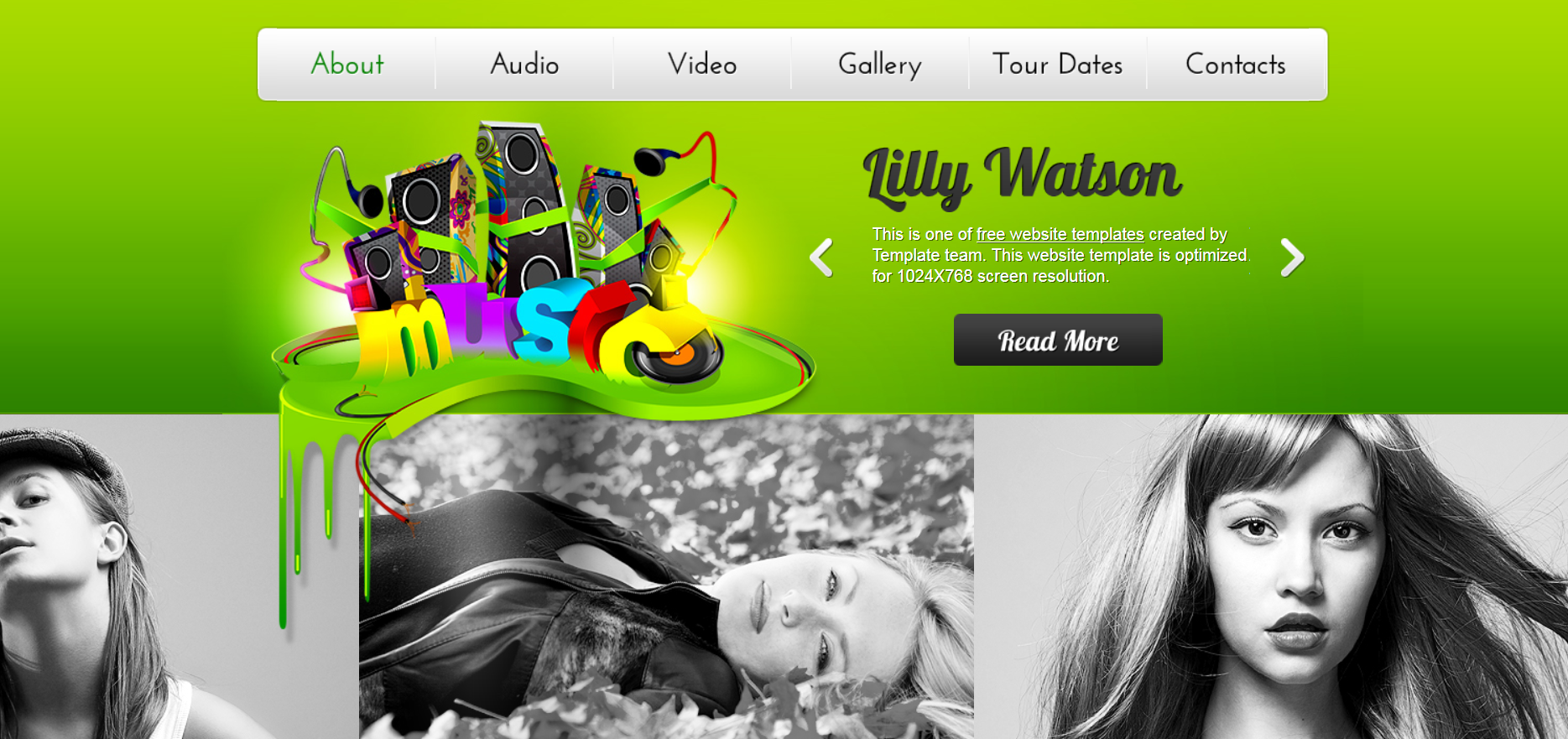 Шаблон сайта Музыка №202