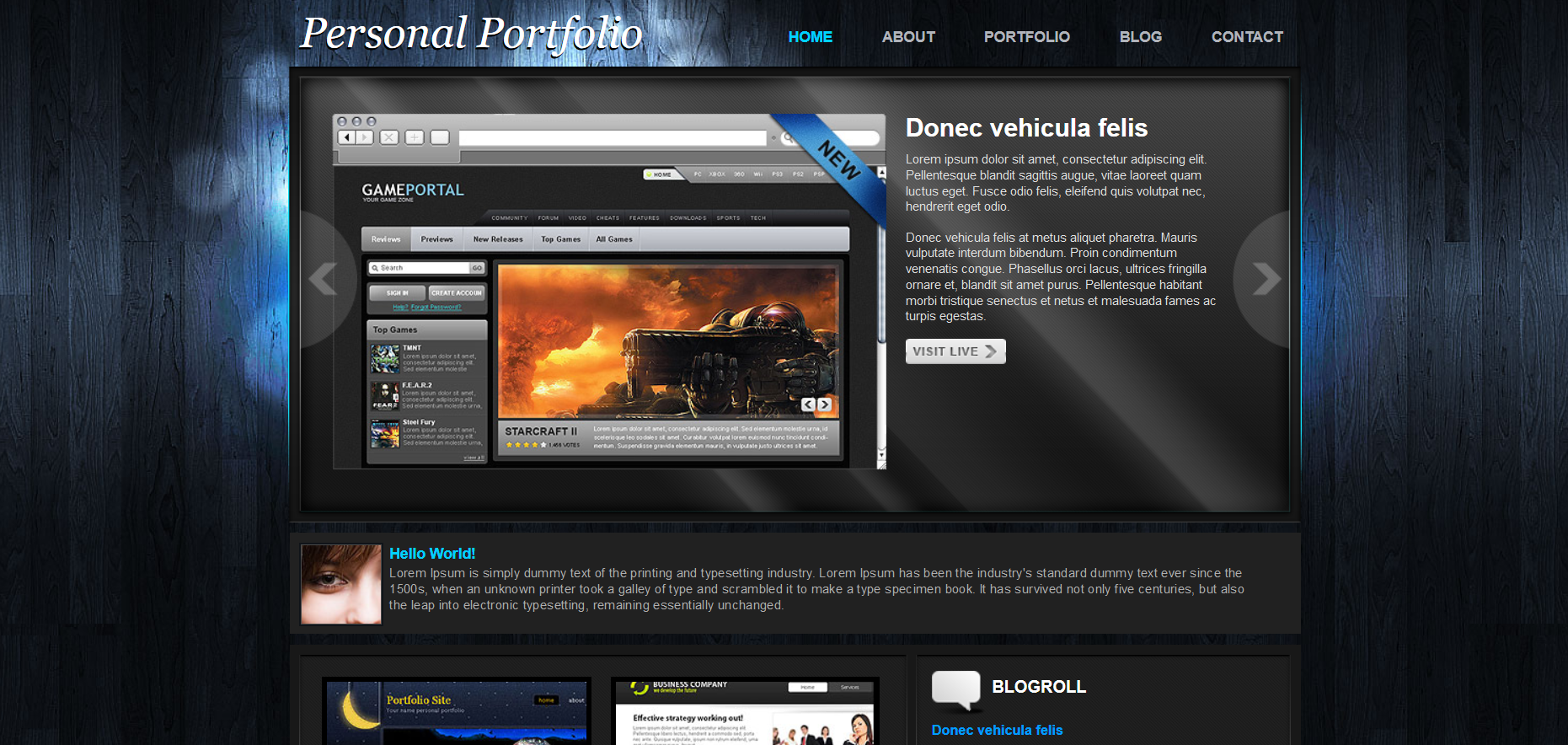 Шаблон сайта Персональные №521